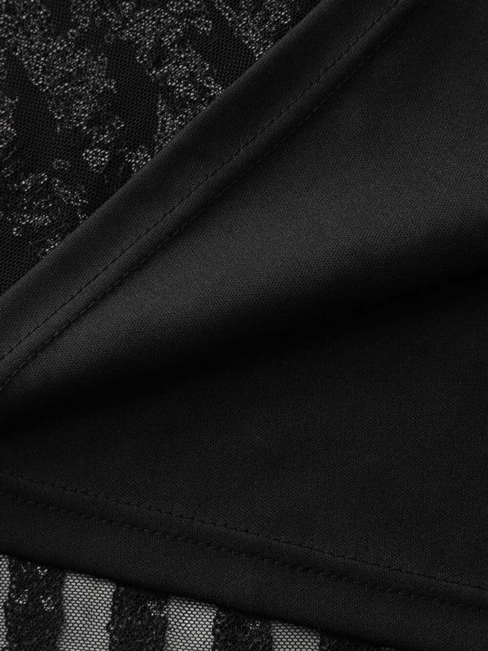 Bloomchic Plus Size 2X 18-20 Black Shimmery Sequin V Neck Dress with Pockets - Picture 5 of 9